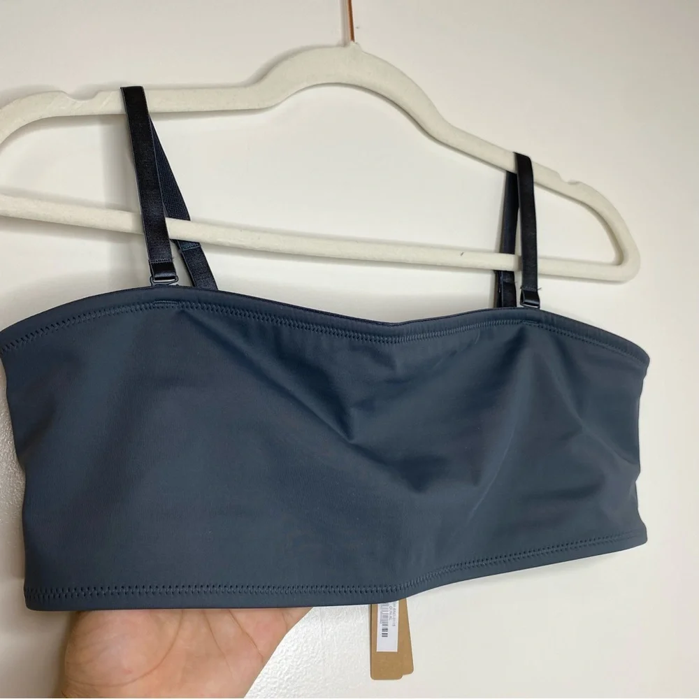 NEW!! SKIMS shaping Swim Bandeau Bikini Top - Gunmetal